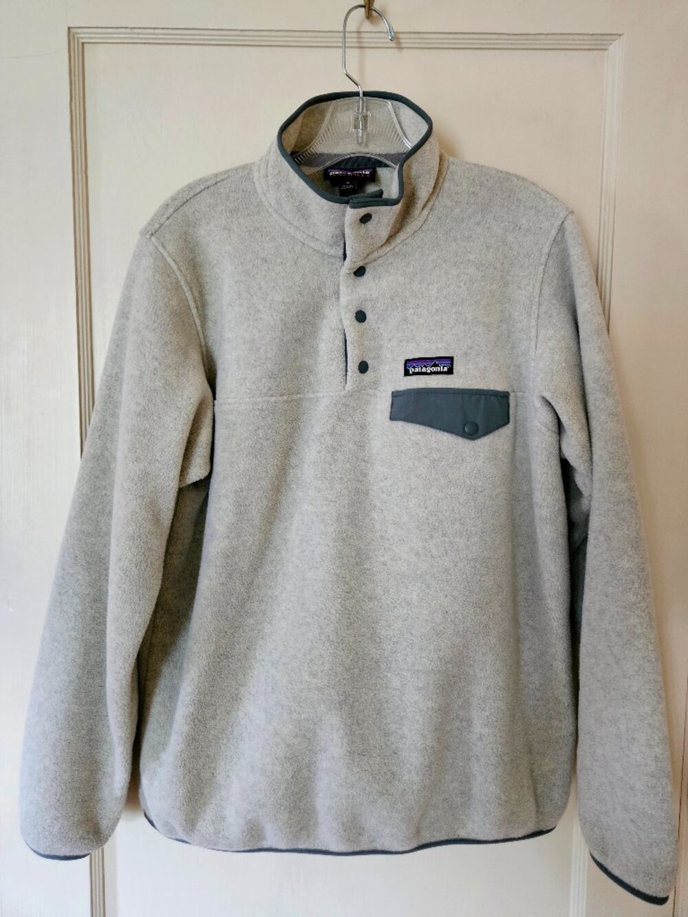 Patagonia Synchilla Snap-T Fleece Pullover Oatmeal/Green Medium